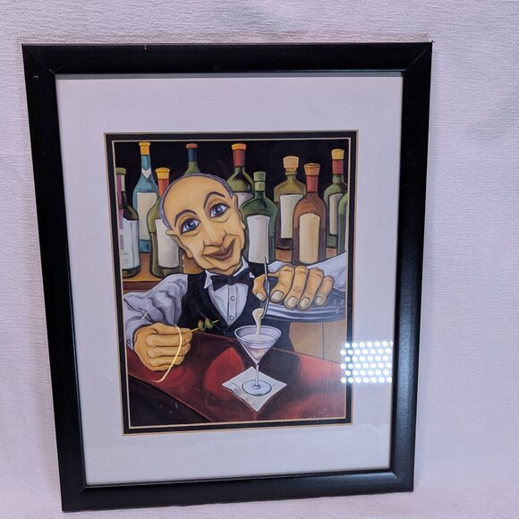 "Frank By Will Rafuse  Framed Print Martini Shaker 11.5x9.5 - Picture 1 of 10